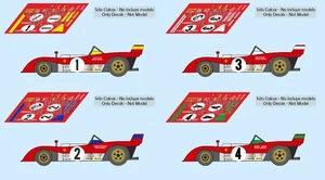 Decals Ferrari 312PB Zeltweg 1972 1 2 3 4 1:32 1:24 1:43 1:18 312 PB calcas - Bild 1 von 5