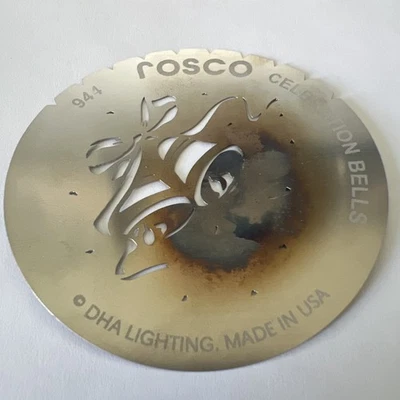 Plantilla Gobo de Metal Iluminación Rosco DHA 944 Campanas de Celebración Talla B Foto 1 de 3