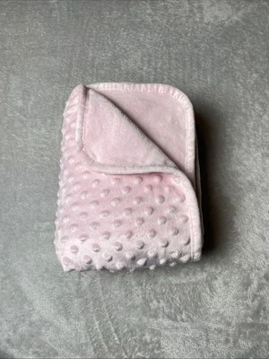 Starting Out Reversible Pink Baby Blanket Minky Dots Raised Circles Bumps Lovey - Image 1 of 4