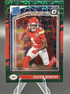 Optic Xavier Worthy 2024 clasificación #300 novato velocidad verde Kansas City Chiefs - Imagen 1 de 2