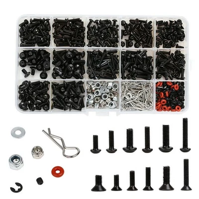 M3 M4 Metal Screws Nuts Box Kit For Axial SCX10 TRX4 Redcat 1/10 RC Crawler Car - Image 1 of 4