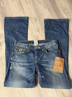 Pantalones de mezclilla desgastados True Religion para niños talla 14 Billy Bootcut nuevos con etiquetas Foto 1 de 4