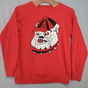 Vintage 1980er Georgia Bulldogs Sweatshirt Damen L rot UGA Hanes Made in USA - Bild 1 von 14