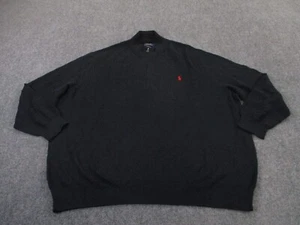 Polo Ralph Lauren Jacket Men 6XB Black Outdoor Sweater Hiking Pony Logo Pullover - Picture 1 of 10
