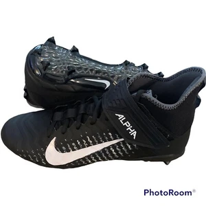 Nike Alpha Menace Pro 2 Mid Football Cleats Black White Size 14.5 AQ3209-002 - Picture 1 of 8