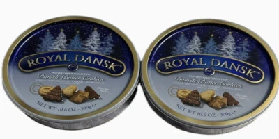 Royal Dansk (pacote com 2) biscoitos de manteiga dinamarqueses edição limitada lata de colecionadores 21,2 oz - Imagem 1 de 2