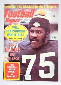 VTG Football Digest Magazine October 1973 Mean Joe Greene No Label - Picture 1 of 1