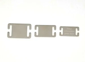 Personalisierte Hundeetiketten graviert Edelstahl Slide on Kragen Etiketten, Haustier ID Etiketten - Bild 1 von 5