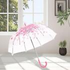 Przezroczysty przezroczysty parasol Sakura Nadrukowany patyczk Parasol Parasol bąbelkowy