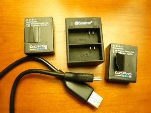 Gopro Batterie Akku Battery 1180 mAh x2 + chargeur - Photo 1/2