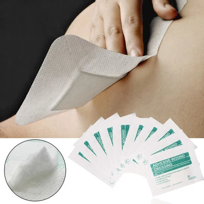 10×Non-woven Medical Adhesive Wound Band Dressing First Aid Bandage Gauze UK - Image 1 of 4