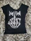 Motionless In White MIW Middle Finger Customized Black T Shirt M