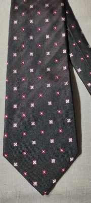 Corbata Bruno Piattelli Pura Seda Negra Patrón Cuadrado Hecha a Mano 100% Seda Foto 1 de 4