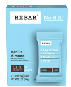 RXBAR Gluten-Free Vanilla Almond Chewy Protein Bars, Ready-to-Eat, Gluten Free, - Picture 1 of 9