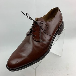 Pronto Uomo Couture Derby Brown Leather Round Toe Lace Up Shoes Size 10 NEW - Picture 1 of 11