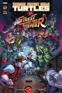 Teenage Mutant Ninja Turtles vs Street Fighter #5 2023 Medel Cover A IDW H05 - Picture 1 of 2