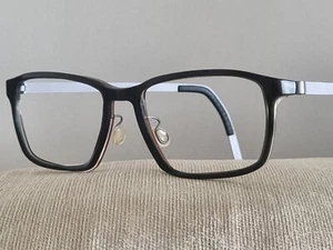 LINDBERG 1228 AF68 EYEGLASSES SATIN BLACK & GREY A EVERYDAY WEAR FASHION BEAUTY - Picture 1 of 13