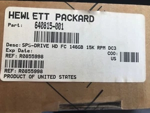 NEW SEALED BOX HP 640815-001 146GB 15k Fibre Channel 3PAR Hard Drive INC VAT - Picture 1 of 1