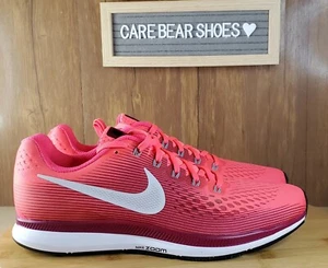 Nike Air Zoom Pegasus 34 Racer Pink/Grey 880560 605 Women's Running Shoes Sz 12 - Picture 1 of 6