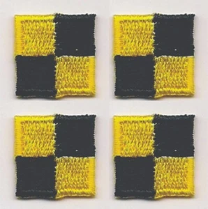 Maritime Signal Flag Letter L Patch Embroidered November Iron on (5/8") Lot of 4 - Picture 1 of 2