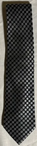 TOMMY HILFIGER Men’s 100% Silk Necktie Geometric Blue 59”x3.5” - Picture 1 of 6