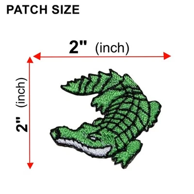 Alligator Crocodile Embroidery Patch – Iron On/Sew On – Pack of 2 (2" x 2") - Image 1 of 4