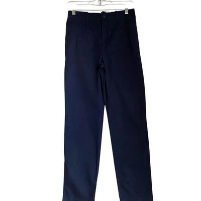 Crewcuts Ludlow Chino Pants Boys 14 Navy Elastic Waist Straight Leg Stretch - Image 1 of 4