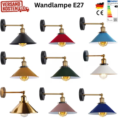 E27 Vintage Industrielle Wandleuchte Retro Innen/Außen Dekorative Beleuchtung DE - Bild 1 von 4