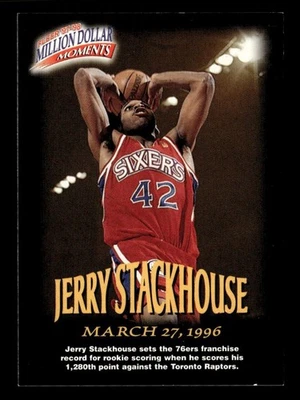 1997-98 Fleer Million Dollar Moments Jerry Stackhouse Philadelphia 76ers #27 - Image 1 of 2