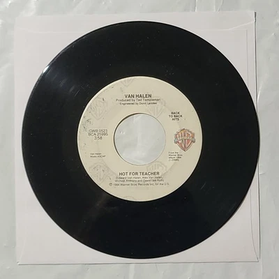 Van Halen ~ Hot For Teacher/ Panama ~ Warner Back To Back Hits VG+ 45 RPM Record - Image 1 of 4