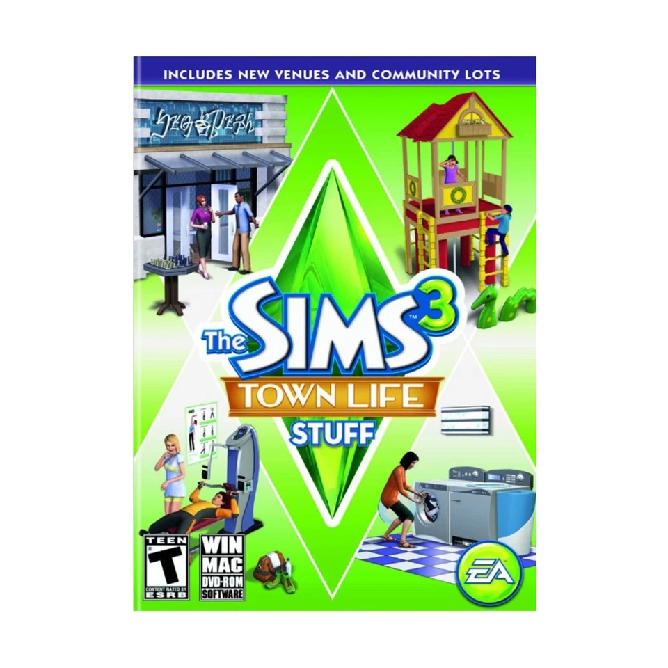 EA Computer Game Sims 3 - Town Life Stuff EX/NM - Image 1 of 1