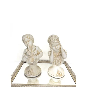 Paar Mädchen und Jungen Statuen signiert J. Kendrick-Universal Statuary Corp. 1971 - Bild 1 von 10