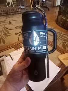 TAL Stainless Steel Basin Travel Mug 30 fl oz/887mL Black (WM2423) New - Picture 1 of 5