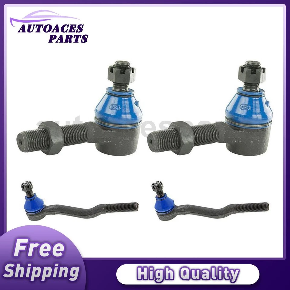 4x extremidade da haste de amarração de direção externa interna dianteira para Toyota Pickup 2.4L 4WD 1986-1991 - Imagem 1 de 4