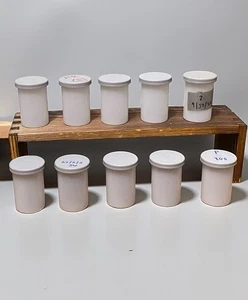 10  35mm film cans canisters containers-off white w/ gray lids for beads/crafts - Picture 1 of 4