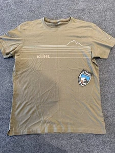 Kuhl Shirt Mens L Green Graphic Logo Spellout Wildfibre Hiking Outdoors KE5 - Picture 1 of 5