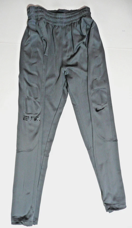 Hombres NIKE Gris Dri-Fit Joggers-Cintura Cordón-Paneles Laterales con Aplicaciones-Talla Mediana Foto 1 de 4