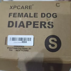 Washable Small Female Dog Diapers 6 Pack Large Reusable Diaper For Small Dogs - Picture 1 of 9