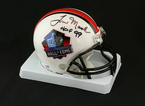 Minicasco firmado por Tom Mack Salón de la Fama del Fútbol ITP PSA/ADN AUTOGRAFIADO Rams - Imagen 1 de 2