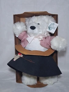 Wish Upon a Bear 14" Stuffed Plush White Bear 50's Poodle Skirt IN BOX - Picture 1 of 8