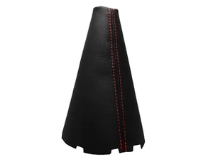 TOYOTA COROLLA (2000-2008) Soufflet Levier De Vitesse 100% Cuir - Couture Rouge - Picture 1 of 1