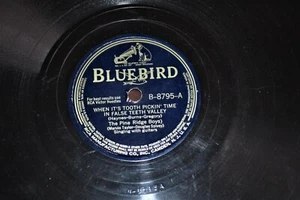 When Its Tooth Pickin Time In False Teeth Valley Pine Ridge Boys 78 VG+ Bluebird - Imagen 1 de 6