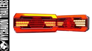 2x Led Rear Tail Lights Dynamic Indicator Mercedes, Iveco, Fiat Truck HGV 12/24V - Picture 1 of 8