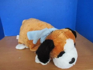 PILLOW PAL~Brown Black & White Plush PUPPY DOG  - Picture 1 of 3