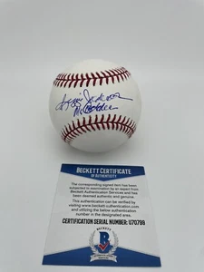Reggie Jackson signed 75th Anniversary World Series MLB Baseball BECKETT COA - Picture 1 of 3