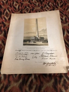 Washington Monument Certificate Of Contribution Historic Receipt Rare William - Picture 1 of 17