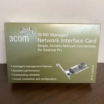 NEW 3Com 3C905CX-TX-M 10/100 MBPS Managed Network Interface Card - Image 1 of 4