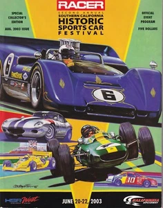 Racer 2nd Annual SO CAL Historic Sports Car Festival Program June 2003 Lola  - Bild 1 von 4