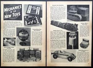 1947 Toy pictorial Doepke Bucket Loader - Miller steam engine - Woodettes ++more