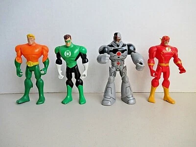 Mattel DC Comics Justice League Target Excl. 4 Figure Lot 5" Tall Flash Aquaman - Image 1 of 2